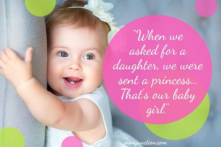 cute baby girl with nice quotes